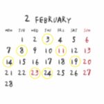 2022年２月のカレンダー/定休日