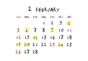 2023年2月のカレンダー/定休日