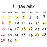 2023年1月のカレンダー/定休日