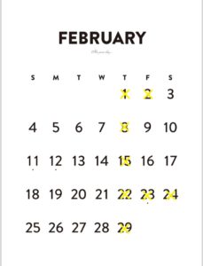 2024年2月のカレンダー/定休日
