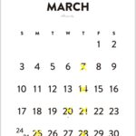 2024年3月のカレンダー/定休日