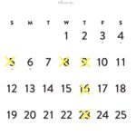 2024年5月のカレンダー/定休日