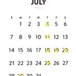 2024年7月のカレンダー/定休日